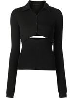 Helmut Lang haut à découpes - Noir Helmut Lang haut à découpes - Noir