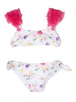 Monnalisa bikini volanté à fleurs - Blanc - thumbnail