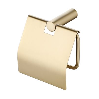 Toiletrolhouder BWS Goldy Inclusief Klep Geborsteld Messing Goud