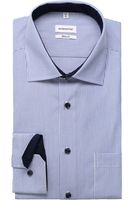 Seidensticker Regular Fit Overhemd blauw/wit, Gestreept