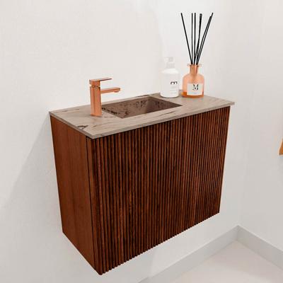 Toiletmeubel Mondiaz Joya Dlux | 50 cm | Meubelkleur Ruby | Faye wastafel Arena Wasbak Links | 1 kraangat