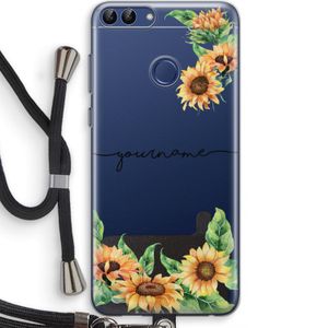 Zonnebloemen: Huawei P Smart (2018) Transparant Hoesje met koord