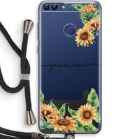Zonnebloemen: Huawei P Smart (2018) Transparant Hoesje met koord