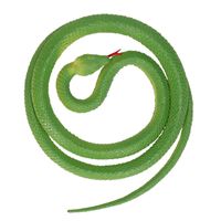 Grote rubberen speelgoed Python slangen groen 137 cm