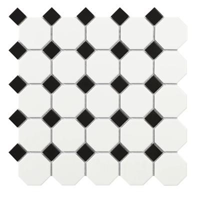 Mozaïek tegels Octogon Wit Mat 29,5x29,5 - Octagon Wand en vloer Geglazuurde porseleinen steengoed