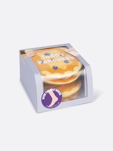 EatMySocks Todd’s Pancakes Unisex Beige, Blauw, Oranje 1 paar/paren