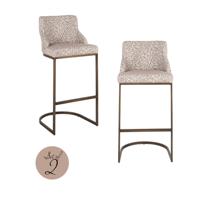 Barstoel Bolton natural geo (Set van 2)