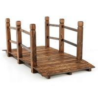 150 cm Tuinbrug Vijverbrug Decoratieve Buitenbrug Decoratiebrug met Leuningen Houten Brug voor Tuin Looppaden Grindpad 150 cm Tuinbrug Vijverbrug Decoratieve Buitenbrug Decoratiebrug met Leuningen Houten Brug voor Tuin Looppaden Grindpad