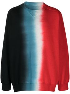 sacai sweat en coton à effet tie-dye - Noir