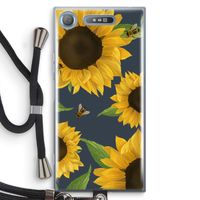 Sunflower and bees: Sony Xperia XZ1 Transparant Hoesje met koord