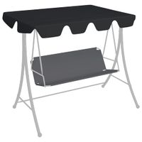 VidaXL Vervangingsluifel voor schommelbank 150/130x105/70 cm zwart