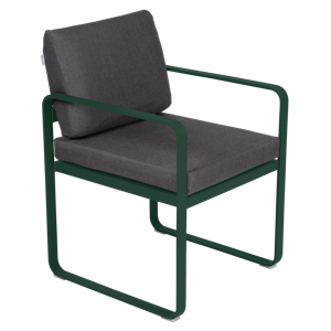 Fermob Bellevie dining armchair tuinstoel Cedar green - Graphite