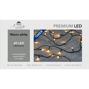 kerstverlichting - 2x stuks - warm wit - met dimmer - 400 cm - voor buiten en binnen - Boomverlichti