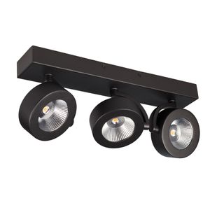 BC0033 LED-opbouwspot 3x10W 2700K Dimbaar Zwart