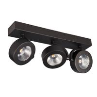BC0033 LED-opbouwspot 3x10W 2700K Dimbaar Zwart