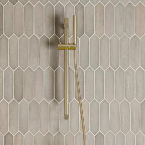 Glijstang set SaniClear Brass | 60 cm | Incl.Handdouche en Doucheslang | Geborsteld messing - mat goud