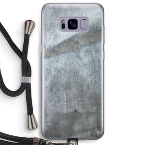 Grey Stone: Samsung Galaxy S8 Plus Transparant Hoesje met koord