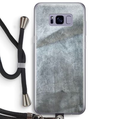 Grey Stone: Samsung Galaxy S8 Plus Transparant Hoesje met koord