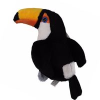 Pluche toekan tropische vogel knuffel 14 cm - thumbnail