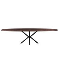 Giga Meubel - Eettafel Ovaal - Bruin - 300cm - Eettafel Lissabon - thumbnail