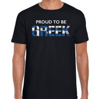 Griekenland Proud to be Greek landen t-shirt zwart heren