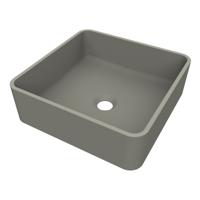Arcqua Case Opbouw Waskom Vierkant 37x37 Mat Beton Arcqua Case Opbouw Waskom Vierkant 37x37 Mat Beton