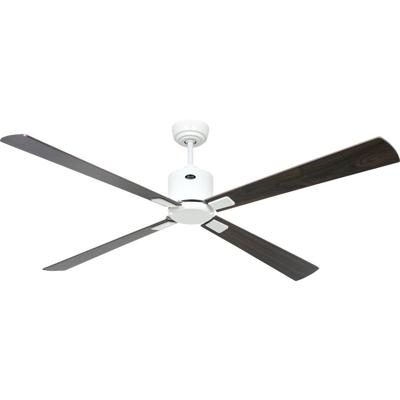 CasaFan ECO NEO III 152 WE-NB/KI WiFi Flügel Nussbaum/Kirsche Plafondventilator Wit Met afstandsbediening, Timer, Met wintermodus, Bediening via App