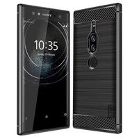 Mofi Carbon Fiber Sony Xperia XZ2 Premium TPU Case - Zwart - thumbnail