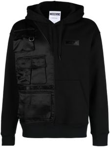 Moschino hoodie à design asymétrique - Noir