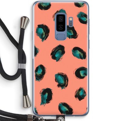 Pink Cheetah: Samsung Galaxy S9 Plus Transparant Hoesje met koord