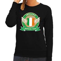 Zwart Ireland drinking team sweater dames