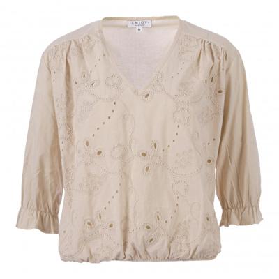 Enjoy - Beige | Dames | Blouse | Beige | M | regular | Kamst mode