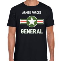 Militair / generaal carnaval verkleed shirt zwart voor heren 2XL  -