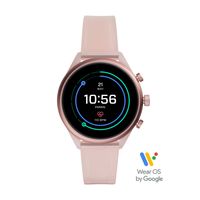 Horlogeband Smartwatch Fossil FTW6056 Silicoon Roze 18mm - thumbnail