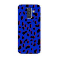 Blue Leopard: Samsung Galaxy A6 Plus (2018) Transparant Hoesje