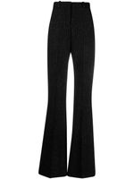 Balmain pantalon évasé à effet métallisé - Noir