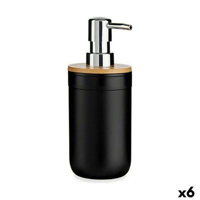 Zeepdispenser Berilo Zwart Bamboe Polypropyleen 350 ml 8 x 17 x 9 cm 9 x 17 x 8 cm (6 Stuks)