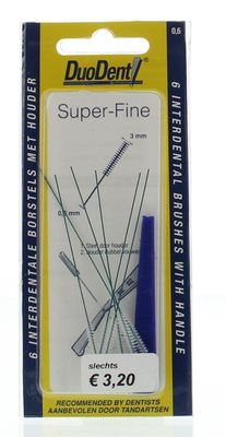 Duodent Interdentaal borstel super fine 0.6 (6 st)