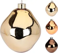 Kerstbal Organisch Glas Goud Ø8cm Assorti 1st