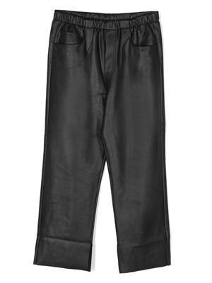 MM6 Maison Margiela Kids pantalon droit à taille élastiquée - Noir
