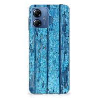 Motorola Moto G14 | Bumper Hoesje | Wood Blue