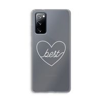 Best heart pastel: Samsung Galaxy S20 FE / S20 FE 5G Transparant Hoesje Best heart pastel: Samsung Galaxy S20 FE / S20 FE 5G Transparant Hoesje