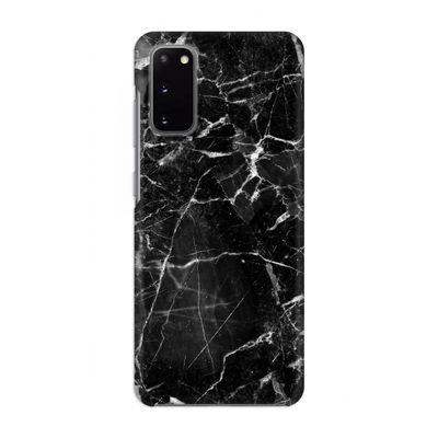 Zwart Marmer 2: Volledig geprint Samsung Galaxy S20 Hoesje