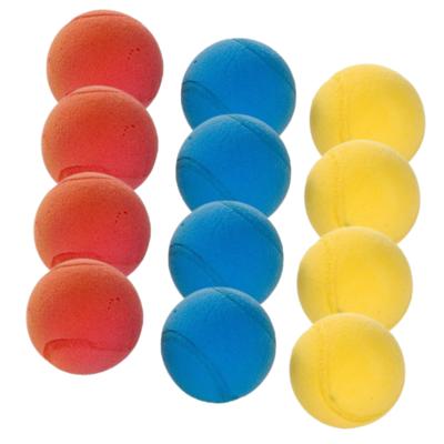 Foam/soft ballen - 12x stuks - gekleurd - Dia 7 cm - tennis - ballen gooien - speelgoed