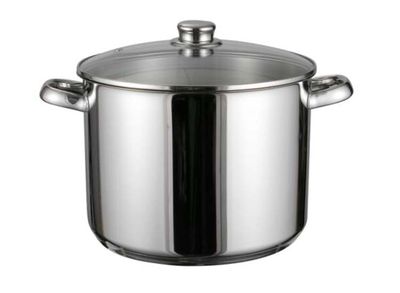 Hi Soeppan 14L - Glazen Deksel - RVS Metaal - Zilver