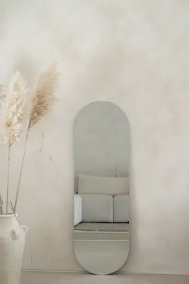 Ovale spiegel Frameless 125x40 cm