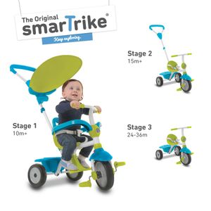 SmarTrike ZIP driewieler 3-in-1 - blauwe/groen/wit