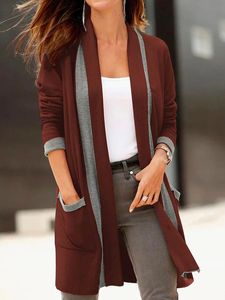 Casual Color Block Other Coat