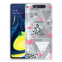Samsung Galaxy A80 | TPU Hoesje | Flamingo Triangle