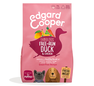 Edgard & Cooper Puppy Eend & Kip 12kg grote brok